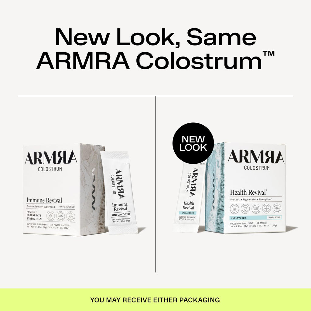 ARMRA Colostrum™ Powder | Blood Orange | Gut Health & Bloating | Skin & Hair | Immunity | Keto, Gluten & Fat-Free | 30 Servings
